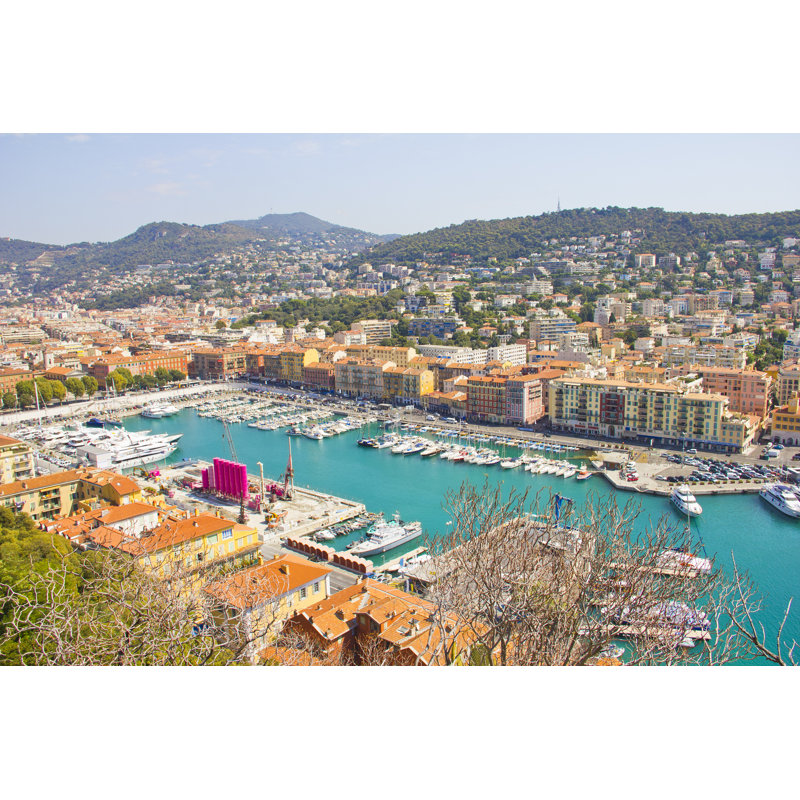 The Port Of Nice, French Riviera - Wrapped Canvas Print, 30cm H x 46cm W