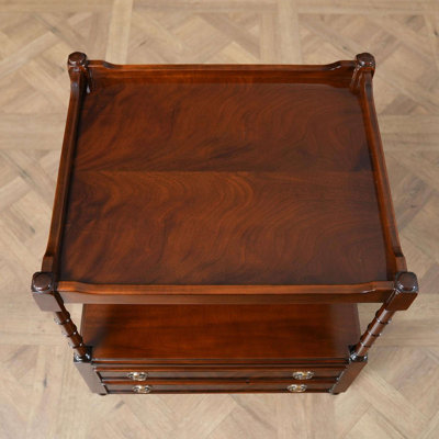 Solid Wood 2 - Drawer End Table