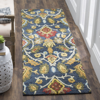 Floral Wool Hand Woven Area Rug