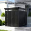 Charcoal Black Flat Roof Tool Shed