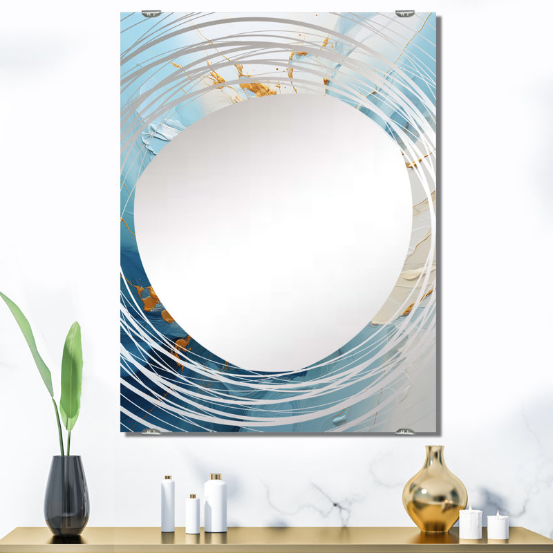 Keefer - Miroir mural à collage abstrait MIR139312, 40 po x 30 po