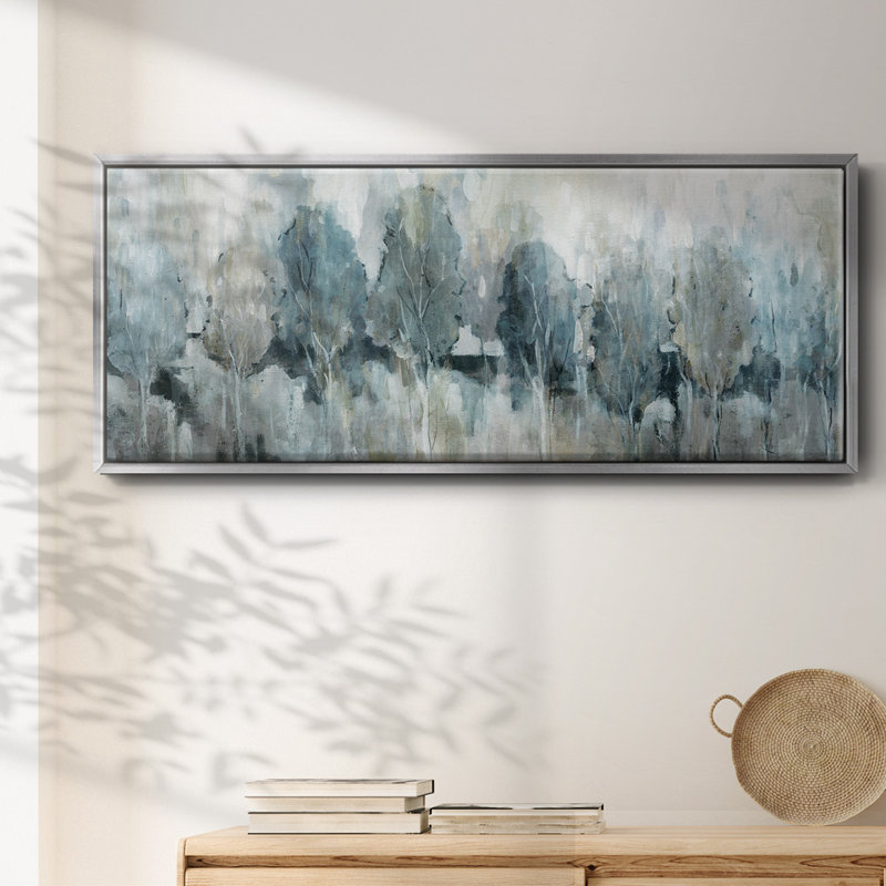 Bright Indigo Groves- Framed Canvas, 20" H x 50" W