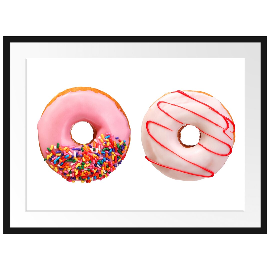 Gerahmtes Poster Glasierte Donuts