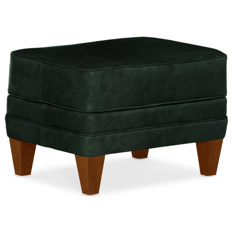 Willow Upholstered Ottoman, New Classiques, Anilina Hunter Genuine Leather