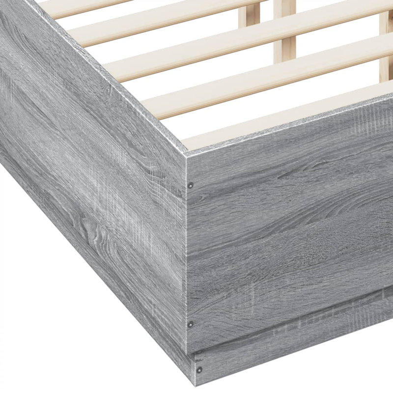 Noar Bed, Light Gray, UK Double - DE 135 x 190 cm