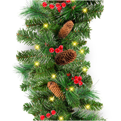 108'' in. Lighted Faux Spruce Garland