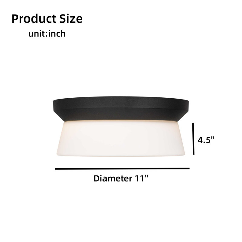 Plafonnier encastré à DEL 11 pouces, 25 W, H 7 po x l 11 po x P 11 po