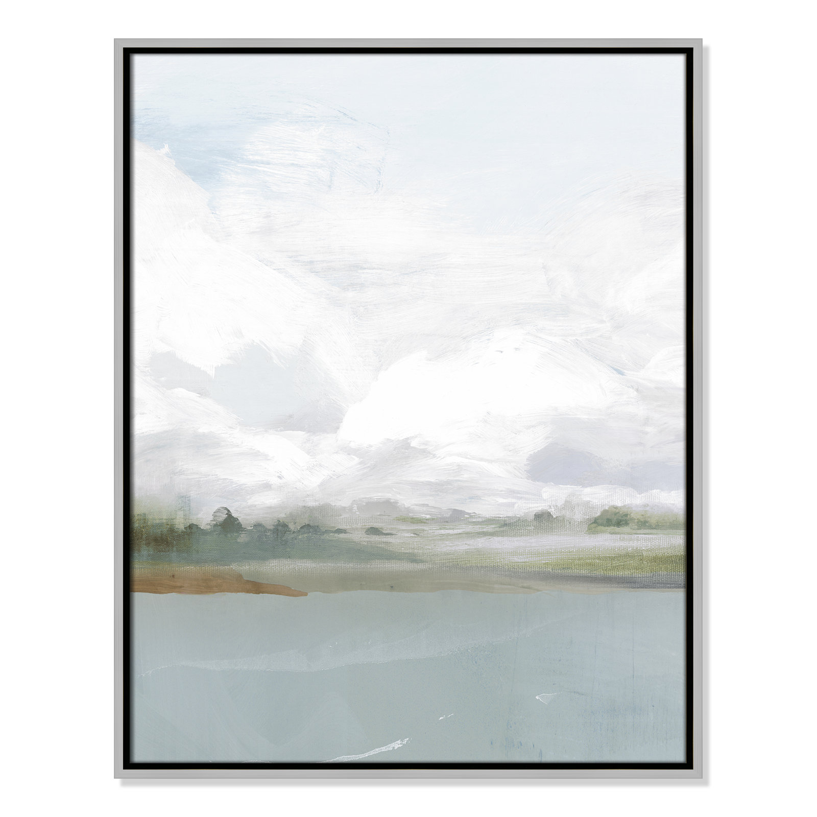 All Shore Painting, 29.5" H x 23.5" W, Silver