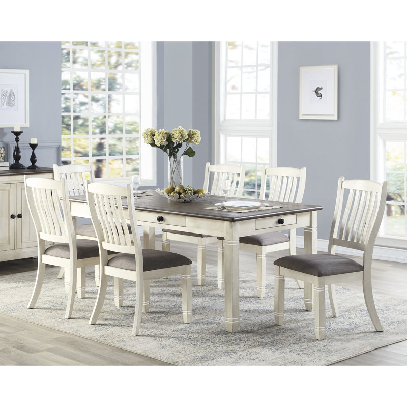 Chaises d'appoint de salle à manger rembourrées en tissu, 2, blanc antique - Cool Room Casual Chairs 2, blanc, revêtement texturé