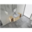 Meuble-lavabo mural 54 po avec lavabo d'art en céramique et 2 tablettes de rangement, 2 portes à fermeture en douceur, emballage KD, contreplaqué-905058614