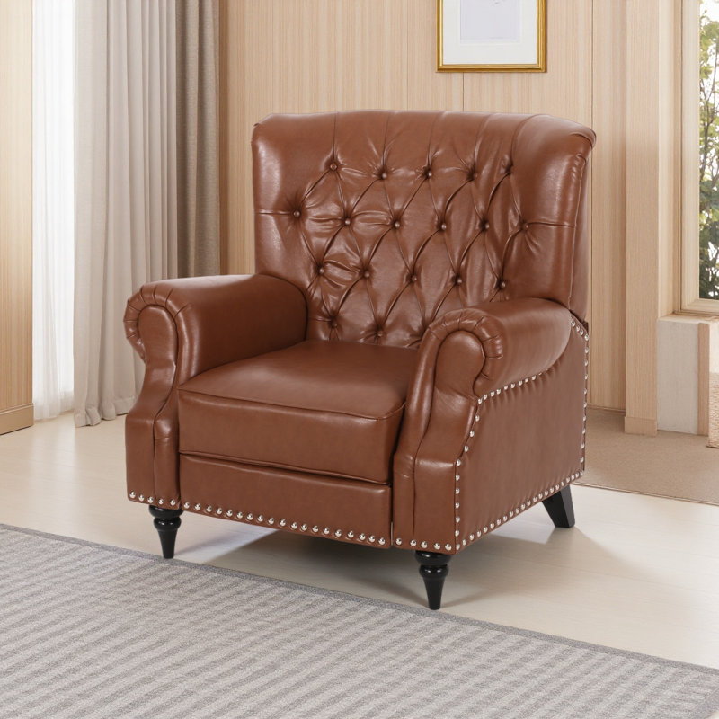 Fauteuil à dossier poussoir de style classique