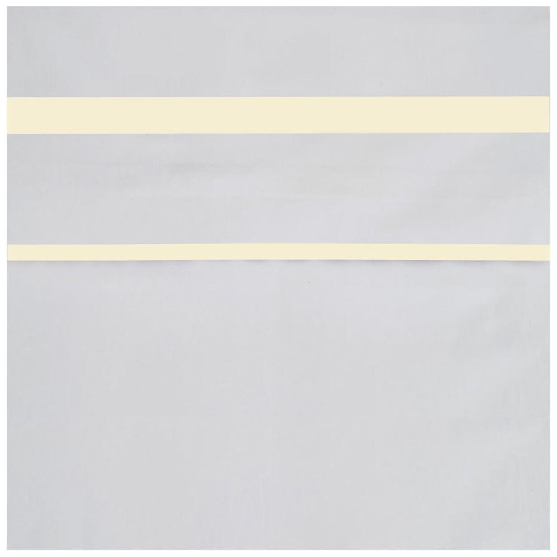 400TC Embroidery & Border Cotton Sateen Solid Euro Sham, 22"H x 22"W, White/Ivory