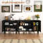Buffet Hessle avec 5 portes, armoire de rangement et tablettes réglables pour le salon, la salle à manger-323932187