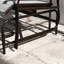 Banc oscillant gris avec sièges respirants et table stable en maille antirouille