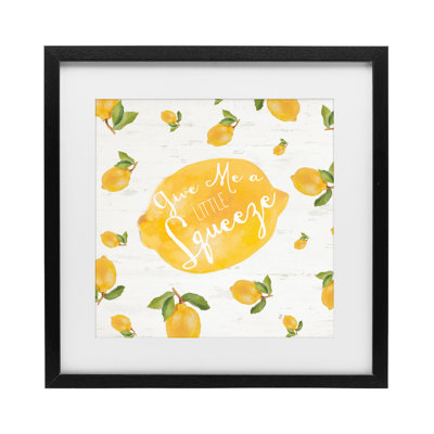 Give Me A Squeeze Framed Print Under Glass, design by Lanie Loreth