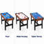 Table de jeu GOMYHOME 3 en 1 de 122 cm (48 po) : billard, hockey sur table et ping-pong, brun/bleu
