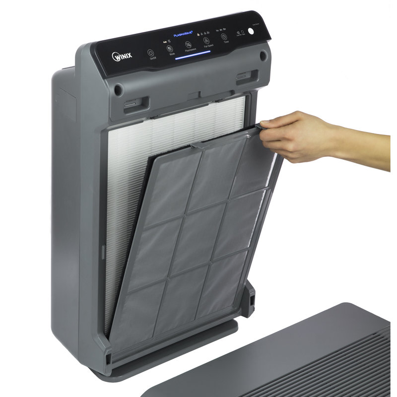 Winix Gray Tower Air Purifier with True HEPA and Carbon Filter