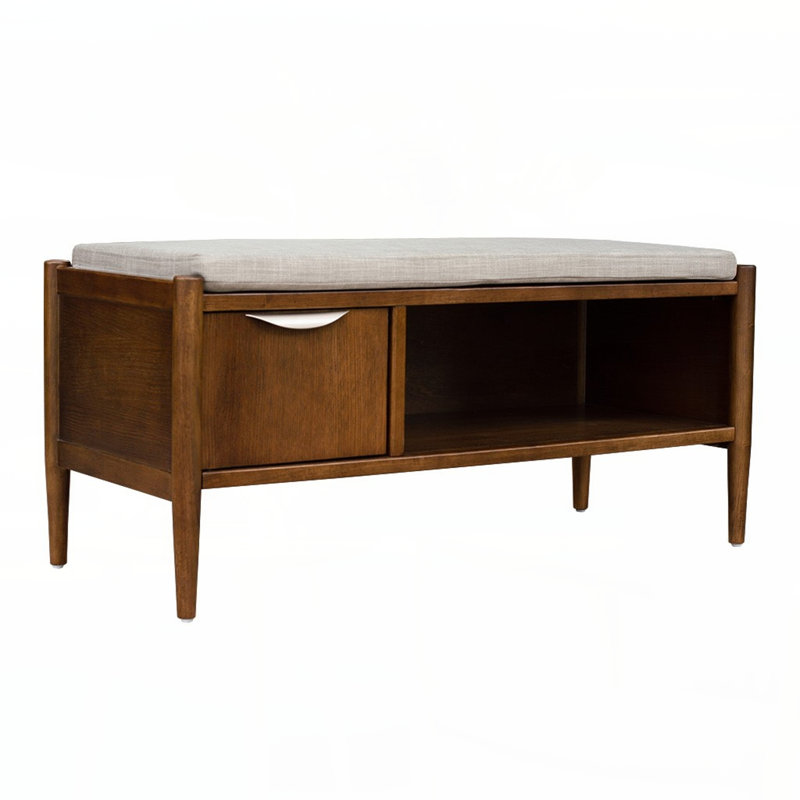 Banc d'appoint avec rangement et coussin rembourré