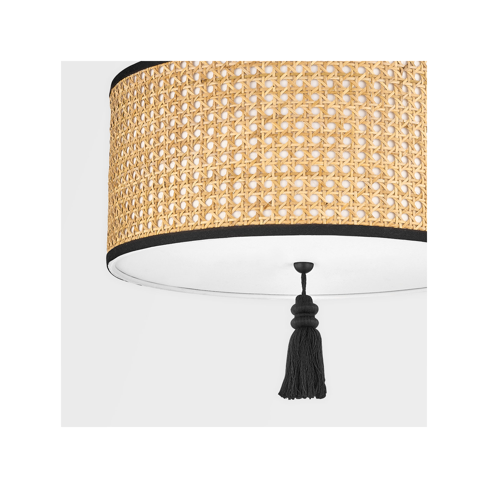 Canela 2 Light Rattan Flush Mount