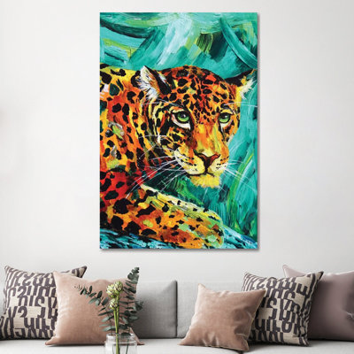 Jaguar by Lindsey Dahl - Wrapped Canvas Painting