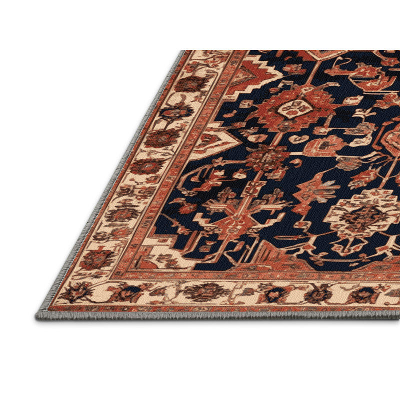 Tapis brun lavable à la machine, Carré 3 pi