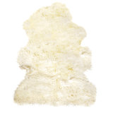 Tapis simple bouclé en peau de mouton Kristofer