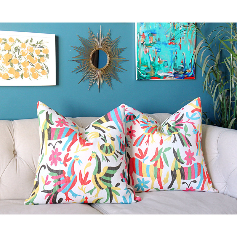 Cotton Blend Reversible Pillow Cover