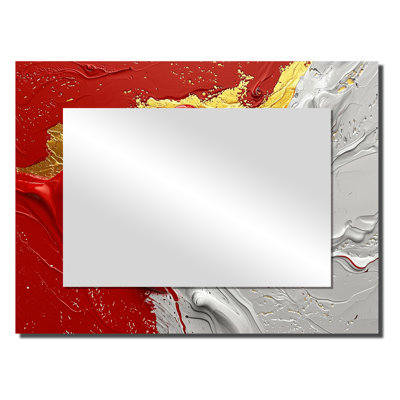 Chaos Harmony Of Sunrise Paint II - Fractals Mirror Wall Decor - imprimé sur métal