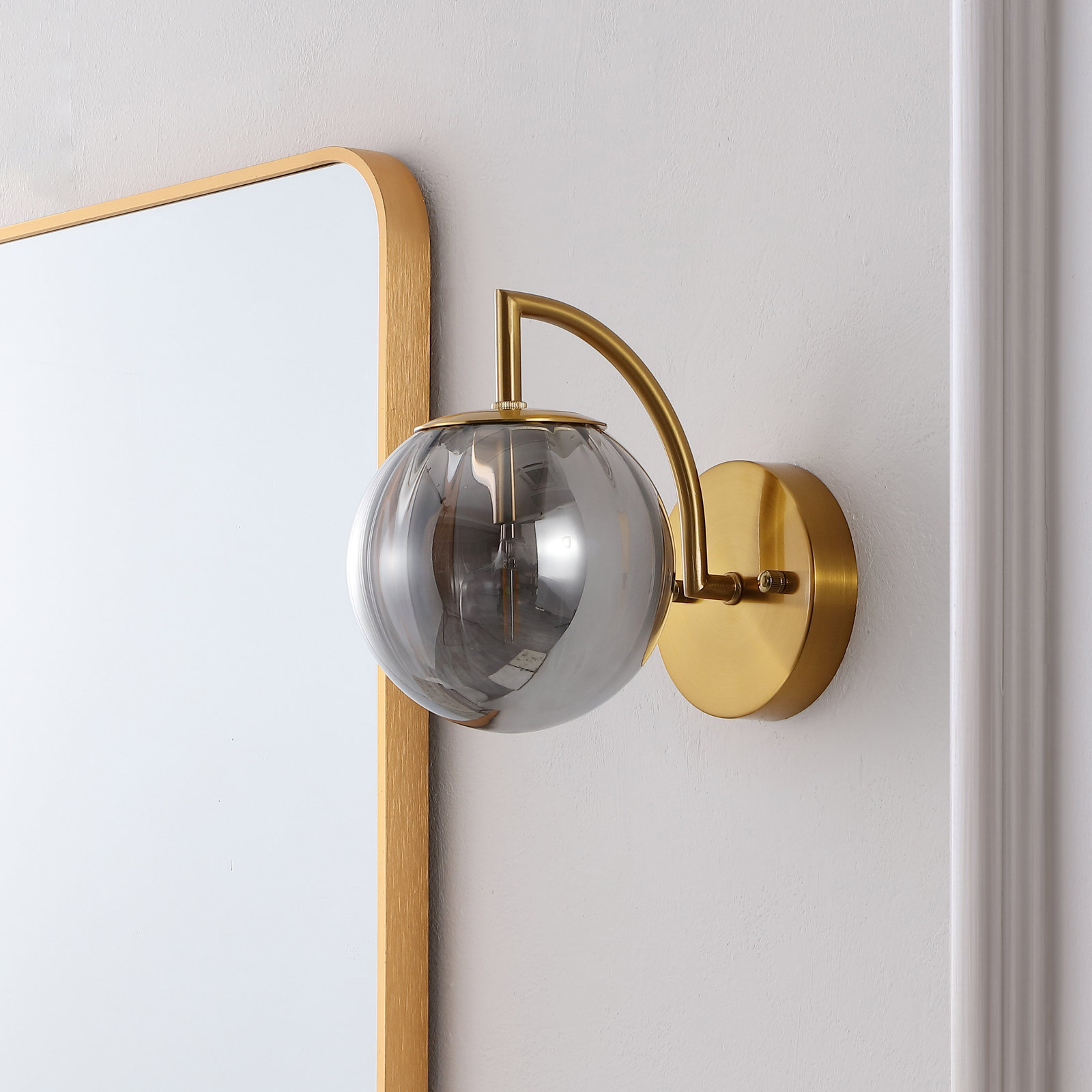 Finlay 2-Light Armed Sconce, Smoke Gray