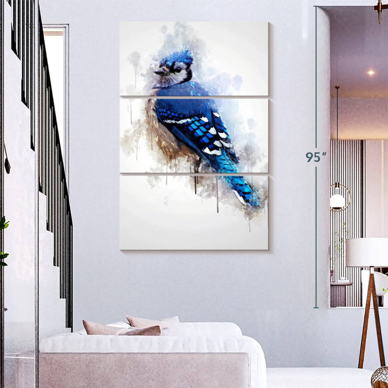Brampt Blue Jay Bird, 57" H x 36" W