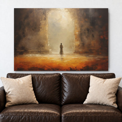 Oil Painting of Woman, Solitude in Radiance Canvas Print, Modern Wall Art Decor for Home & Office, Painting Reproduction