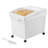 Ingredient Bin, 10.5 Gallons Capacity Ingredient Storage Bin, PP Material Flour Bins On Wheels, White Shelf Ingredient Bin with Scoop and Sliding Lid, Commercial Storage Bins