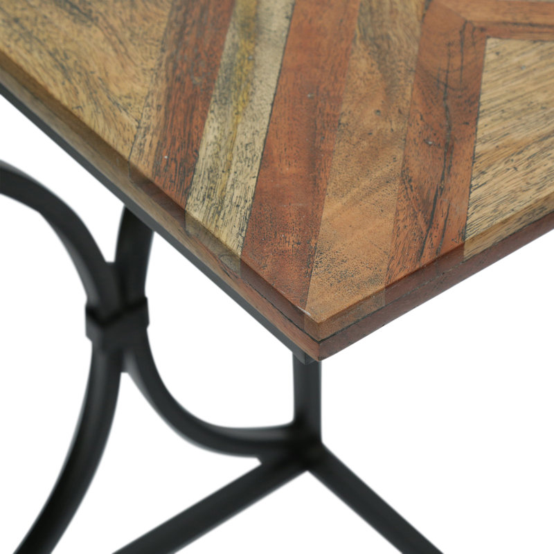 Table de bout en C en bois massif