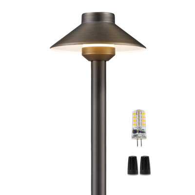 Antique Bronze Low Voltage Solid Brass Pathway Light