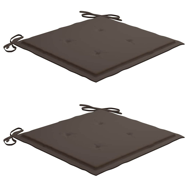  Ensemble de 2 chaises de patio taupe, Taupe
