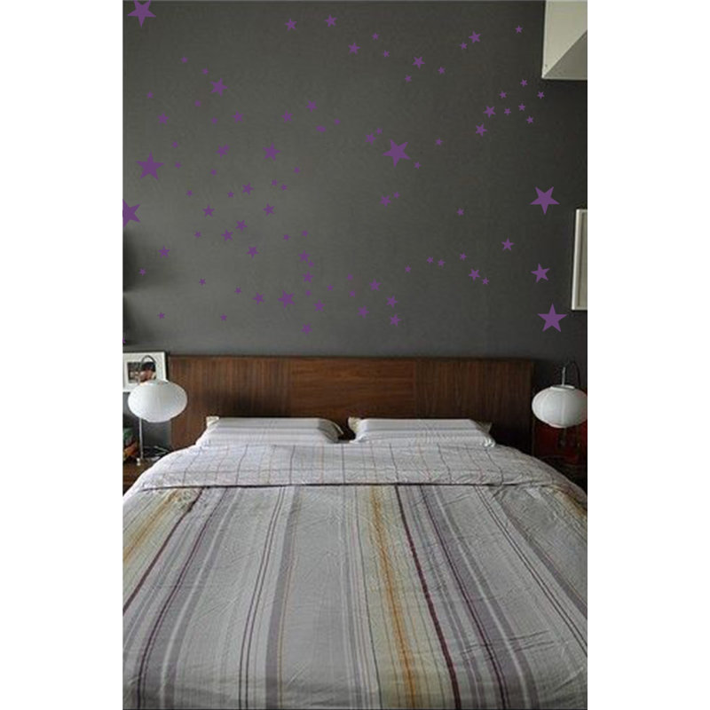 Adhésif décoratif étoiles, Violet, H 24 po x l 27 po x P 0,01 po