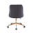 Auman Velvet Upholstered Office Chair with Gold Accent Base-35006663