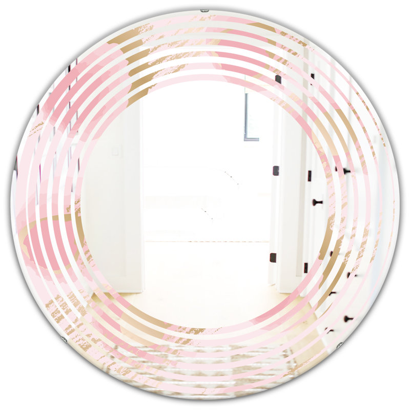 Miroir mural sans cadre abstrait, H 23,6 po x l 23,6 po