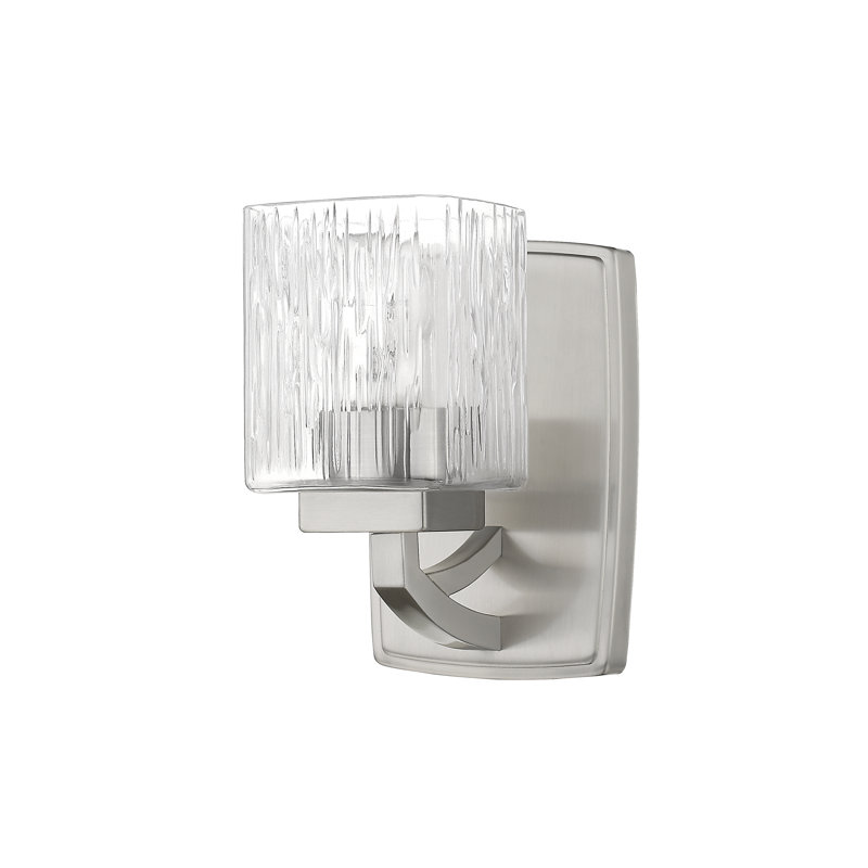 Vandoren Steel Armed Sconce, Brushed Nickel