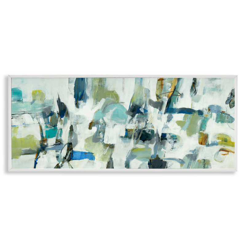 «Chaotic Brush Strokes Layered», estampe numérique encadrée par Lisa Ridgers bk-054, H 10 po x l 24 po