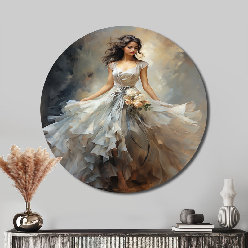 Dance Ethereal Grace III - mode ronde, art en métal, H 16 po x l 16 po x P 1 po