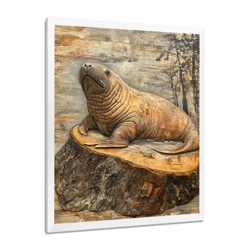 Gorlicki - Reproduction d'art mural animaux, H 32 po x l 16 po, Reproduction encadrée d'une seule photo, Blanc
