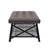 Tufted Faux Leather Upholstered Coffee Table with Mesh Storage Rack