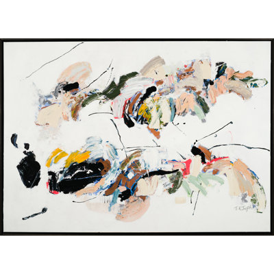 `` Bailamos '' par T.R. Joseph - Peinture sur toile avec cadre flottant