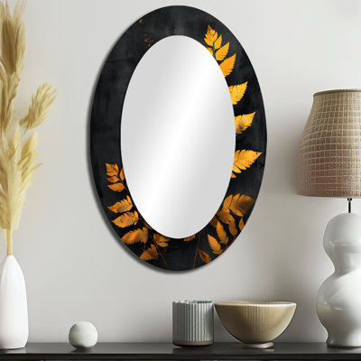 Miroir mural oval et éthéré monochromes