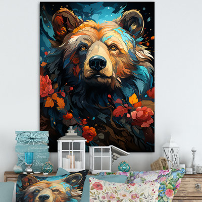 Pop Art, impression d'ours grizzly - 106913