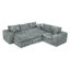 Canapé modulaire en forme de L de 107 po avec deux repose-pieds amovibles en forme de L pour le salon, canapé confortable avec coussins décoratifs-1504865143