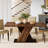 Wolbach 55-Inch Rectangle Dining Table for 4, Farmhouse Kitchen Table for Small Spaces-1123556801