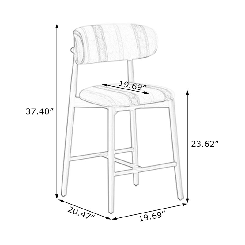 Chaise d'appoint beige / blanc + vert + brun noisette (ensemble de 8), 8, 23.62