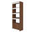 Ratzer 71.65" H x 26.57" W Mid-Century Modern 5-Shelf Open Bookcase in Brown and White-1744643769